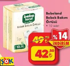 BEBELAND BEBEK BAKIM ÖRTÜSÜ 10 ADET